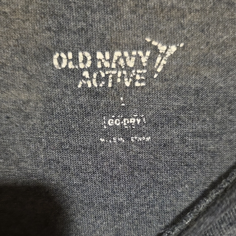 (J49) Old Navy Active Heather Gray Tee Sz L - Picture 3 of 4